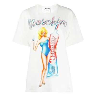 Pre-owned Jeremy Scott Aw19 Moschino  Toothpaste Cotton White Oversized T-shirt Tee L