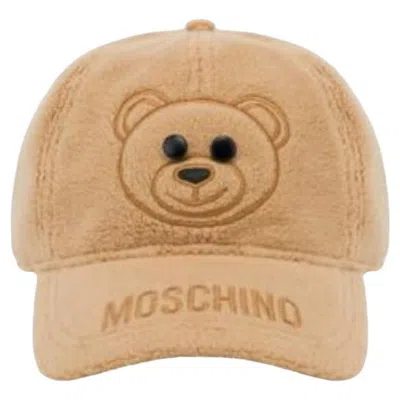 Pre-owned Jeremy Scott Aw23 Moschino Couture  Brown Teddy Bear Baseball Cap 100% Viscose