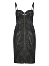Jeremy Scott Coated Mini Dress In 黑色