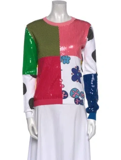 Pre-owned Jeremy Scott Printed Crew Neck Sweater In Multi