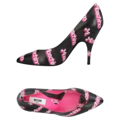 Pre-owned Jeremy Scott Rare! Ss15 Moschino Couture  Barbie Black Pink High Heel Pumps 36 It