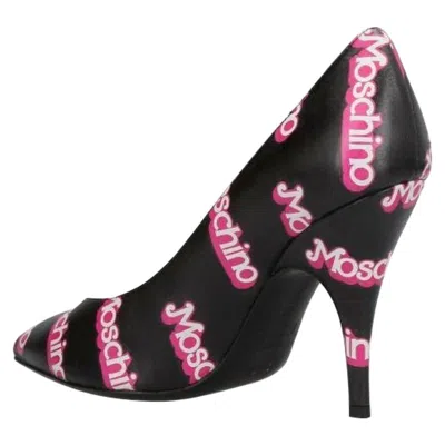 Pre-owned Jeremy Scott Rare! Ss15 Moschino Couture  Barbie Black Pink High Heel Pumps 40 It