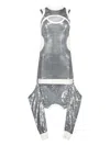 Jeremy Scott Sequin-embellished Dress In Grey