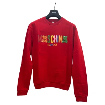 Pre-owned Jeremy Scott Ss19 Moschino Swim Jelly Gummy Teddy Bear Sweatshirt By , Size M In Red