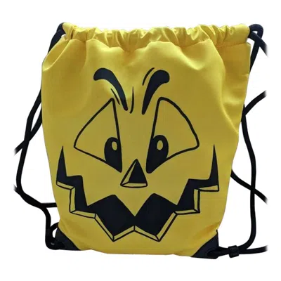 Pre-owned Jeremy Scott Ss20 Moschino Couture  Yellow Pumpkin Face Backpack Trick Or Chic