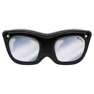 Pre-owned Jeremy Scott Ss23 Moschino Couture  Gold Chain Sunglasses Shaped Shoulder Bag In Black