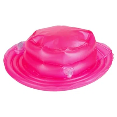 Pre-owned Jeremy Scott Ss23 Moschino, Couture , Inflatable Bucket Cap, Fuchsia, Pvc Hat In Pink