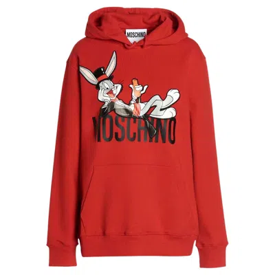 Pre-owned Jeremy Scott Ss23 Moschino Couture  Red Bugs Bunny Chinese New Year Hoodie