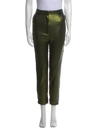 Pre-owned Jeremy Scott Straight Leg Pants In Green