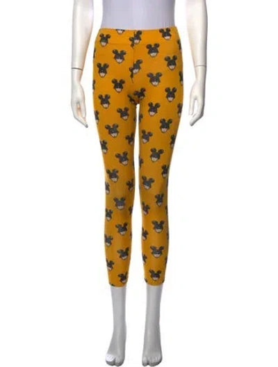 Pre-owned Jeremy Scott Vintage Skinny Leg Pants In Yellow