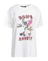 Jeremy Scott Woman T-shirt White Size L Cotton In White