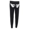 Jeremy Scott Wool Eye Intarsia Knit Jogger Pants In Black