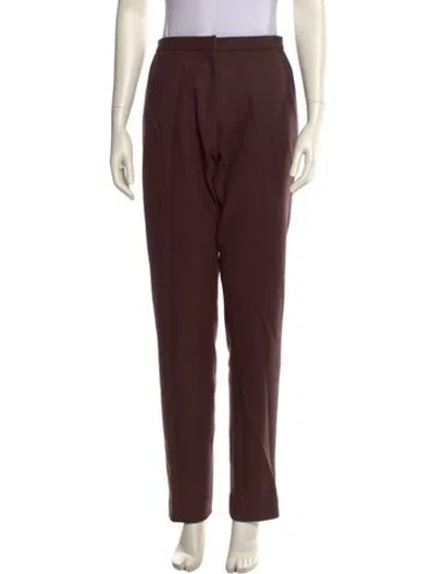 Pre-owned Jeremy Scott Wool Straight Leg Pants In Brown