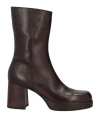 J-ero' Woman Ankle Boots Dark Brown Size 7 Leather