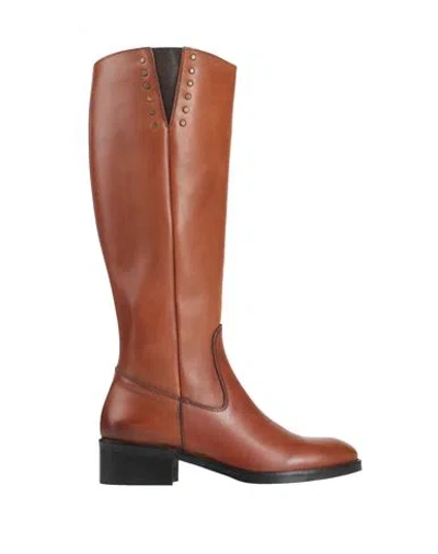 J-ero' Woman Boot Tan Size 6 Leather In Brown