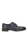 Jerold Wilton Man Lace-up Shoes Midnight Blue Size 7.5 Soft Leather In Blue