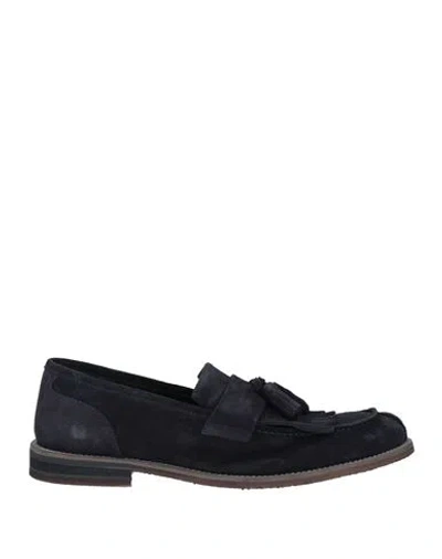 Jerold Wilton Man Loafers Midnight Blue Size 7 Leather In Multi