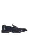 Jerold Wilton Brushed Leather Loafers In Blue