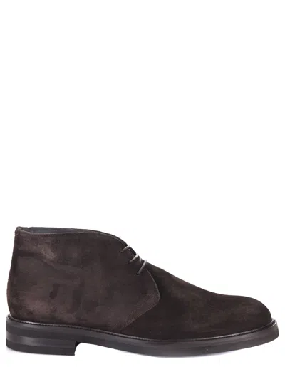 Jerold Wilton Suede Ankle Boots In Brown