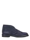 Jerold Wilton Suede Ankle Boots In Blue