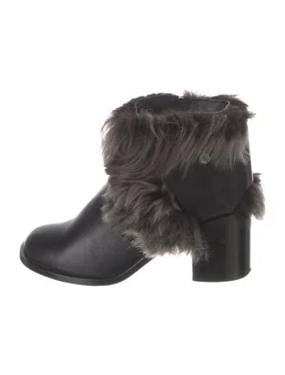 Pre-owned Jerome C. Rousseau Leather Moto Boots In Brown