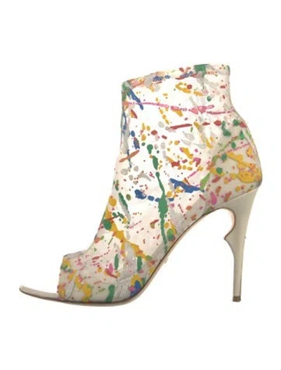 Pre-owned Jerome C. Rousseau Leather Printed Boots In Multi