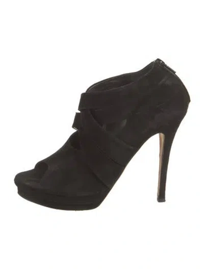 Pre-owned Jerome C. Rousseau Suede Sandals In Black