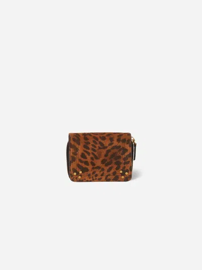 Jérôme Dreyfuss André Animal Print Wallet In Brown