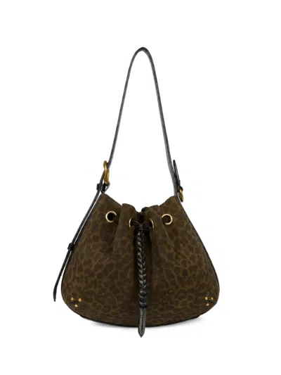 Jérôme Dreyfuss Andy Leopard-print Shoulder Bag In Brown