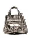 Jérôme Dreyfuss Billy Lamé-effect Tote Bag In Brown