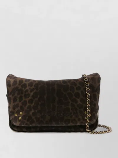 Jérôme Dreyfuss Bobi S Leopard Print Chain Strap Bag