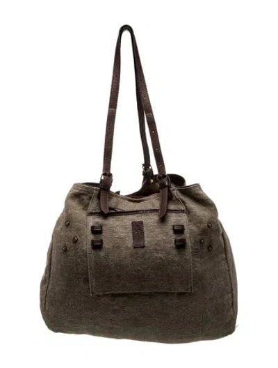 Pre-owned Jérôme Dreyfuss Canvas Shoulder Bag In Green