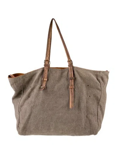 Pre-owned Jérôme Dreyfuss Canvas Tote In Green