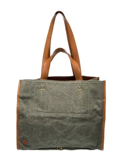 Pre-owned Jérôme Dreyfuss Canvas Tote In Green