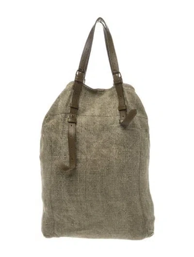 Pre-owned Jérôme Dreyfuss Canvas Tote In Green