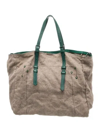 Pre-owned Jérôme Dreyfuss Canvas Tote In Neutral