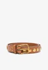 Jérôme Dreyfuss Brown Stud Belt In Brown