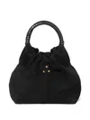 Jérôme Dreyfuss Gordi S Suede Shoulder Bag With Braided Handle In Black