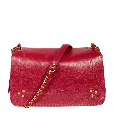 Jérôme Dreyfuss Granular Leather Crossbody Bag In Red