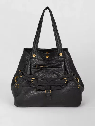 Jérôme Dreyfuss Lambskin Tote Bag Billy M In Black