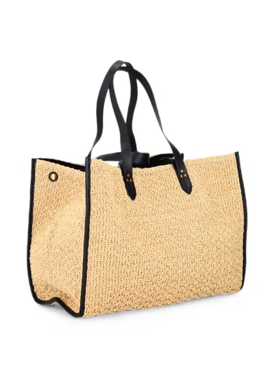 Jérôme Dreyfuss Large Leon Leather-trim Tote Bag In Black