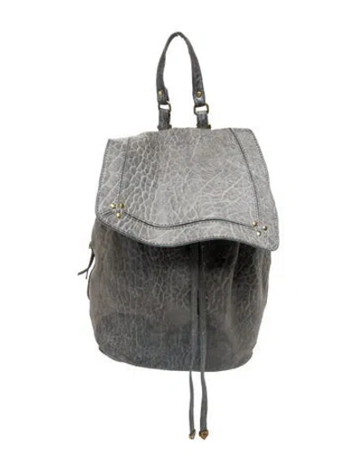 Pre-owned Jérôme Dreyfuss Leather Backpack In Blue