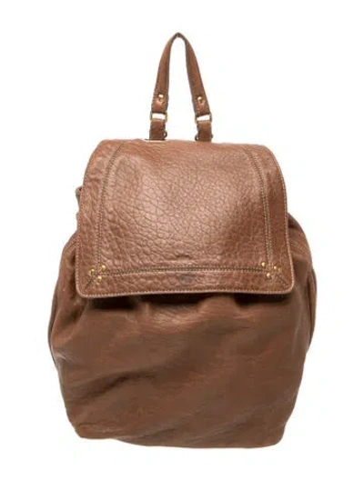 Pre-owned Jérôme Dreyfuss Leather Backpack In Brown