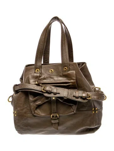 Pre-owned Jérôme Dreyfuss Leather Billy In Green