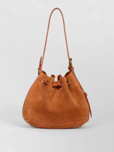 Jérôme Dreyfuss Leather Bucket Bag In Gold