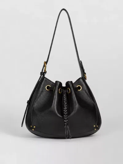 Jérôme Dreyfuss Leather Bucket Bag Andy In Black