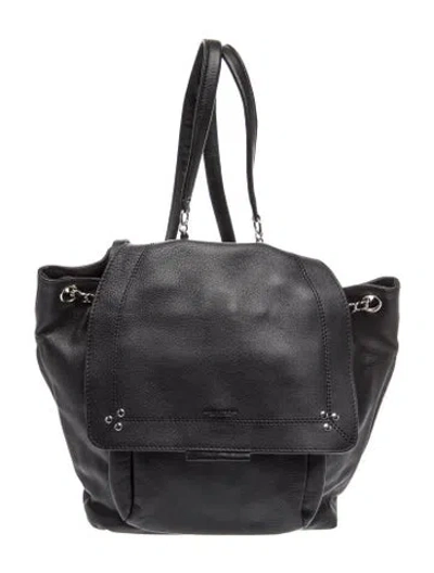 Pre-owned Jérôme Dreyfuss Leather Bucket Bag In Black