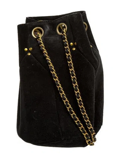 Pre-owned Jérôme Dreyfuss Leather Bucket Bag In Black
