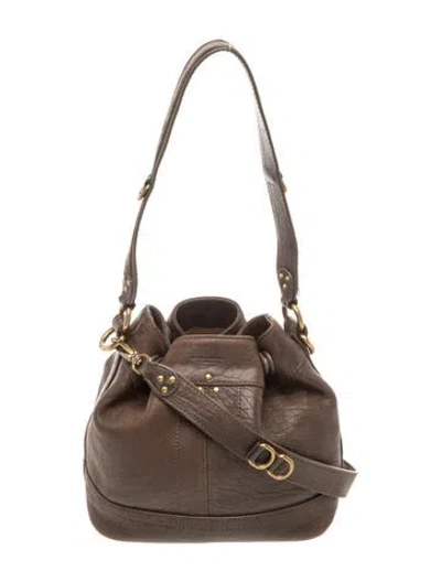 Pre-owned Jérôme Dreyfuss Leather Bucket Bag In Brown