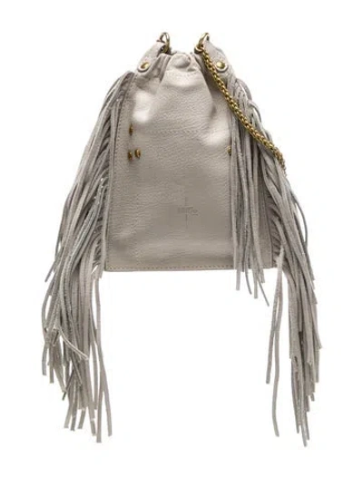 Pre-owned Jérôme Dreyfuss Leather Bucket Bag In Grey